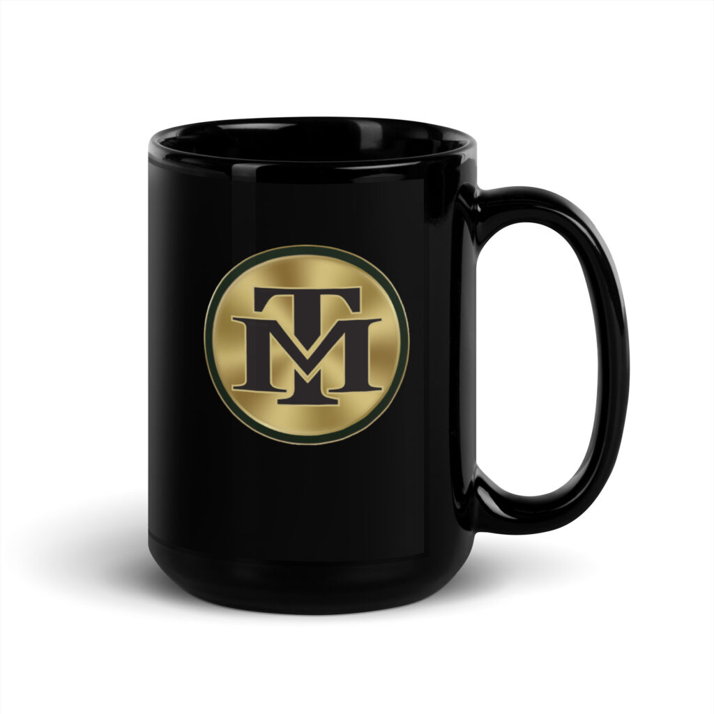 M&T Black Glossy Mug